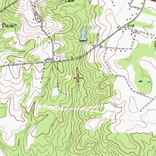Topographic Map of Bridlewood Upper Lake Dam D-3236, SC