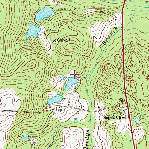 Topographic Map of Petros Lake Dam D-3233, SC