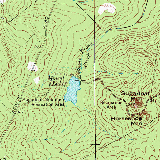 Topographic Map of Mount Lake Dam D-1837, SC