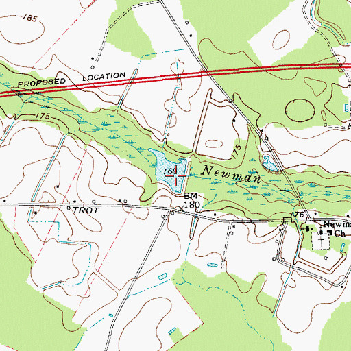 Topographic Map of Joe Jeffords Pond Dam D-3526, SC