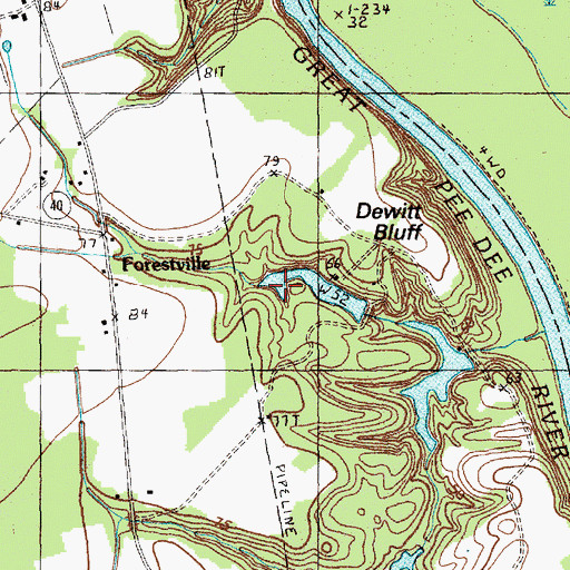 Topographic Map of Floyd Pond Dam D-3583, SC
