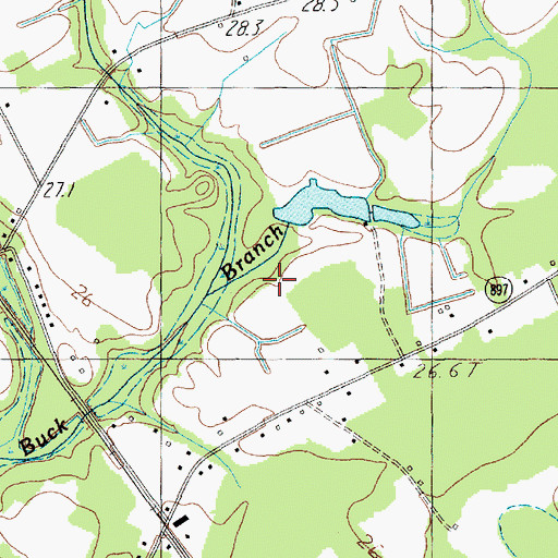 Topographic Map of H S Hyman Pond Dam D-3578, SC