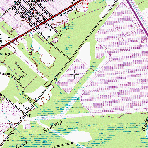 Topographic Map of Conway Oxidation Pond Number One, SC