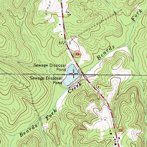 Topographic Map of Clinton 308 Pond Dam D-2988, SC