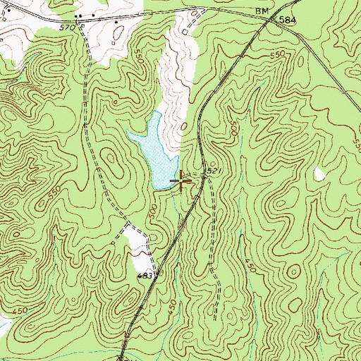 Topographic Map of Cecils Incorporated Pond Dam D-2996, SC
