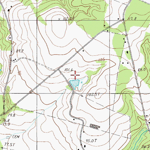 Topographic Map of Hoffman Pond Dam D-3681, SC