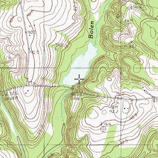 Topographic Map of Bolins Mill Pond Dam D-3727, SC