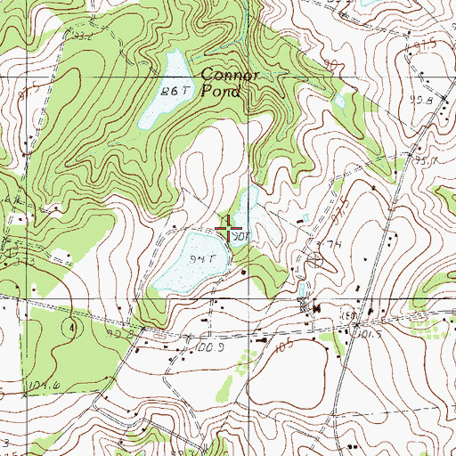 Topographic Map of W M Davis Pond Dam D-3735, SC