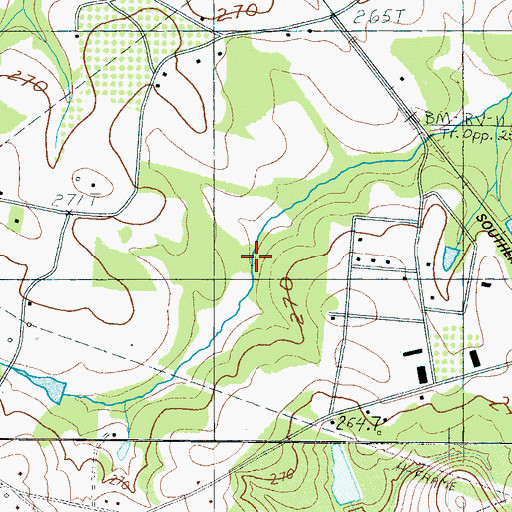 Topographic Map of Chestnut Lake, SC