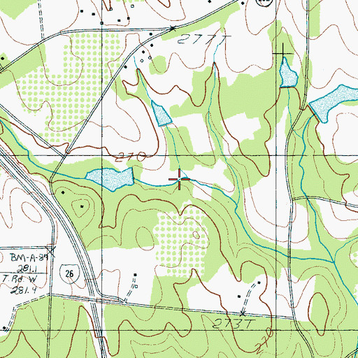 Topographic Map of R Milliken Pond Dam Number Two D-3327, SC