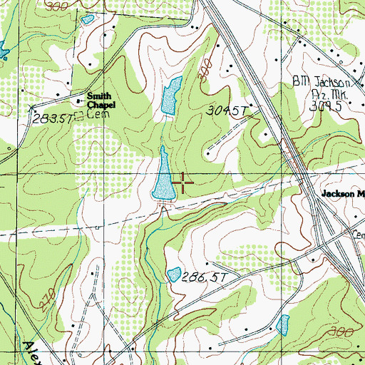 Topographic Map of D Honey Number One Pond, SC