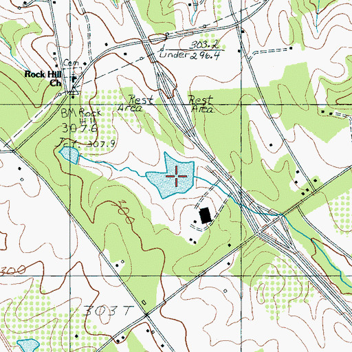 Topographic Map of Milliken Lake, SC
