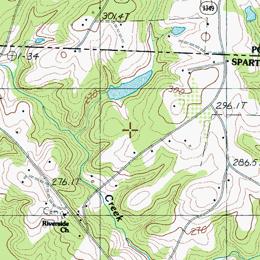 Topographic Map of T Steppe Pond Dam D-3299, SC