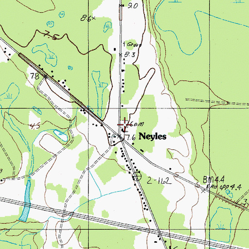 Topographic Map of Aimwell Church, SC