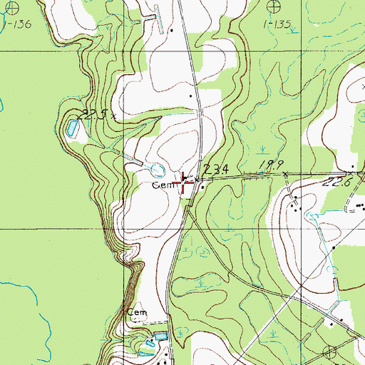 Topographic Map of Bethel Cemetery, SC
