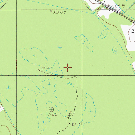 Topographic Map of Parkers Bay, SC