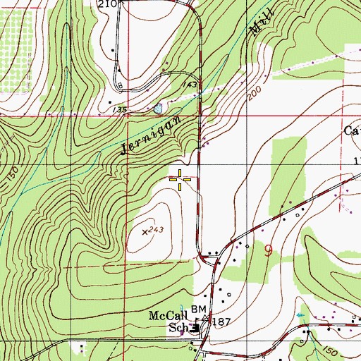 Topographic Map of Oak Grove Church, AL