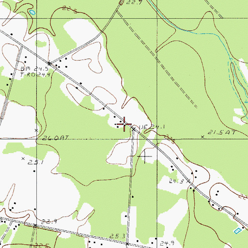Topographic Map of Tobys Bluff School (historical), SC