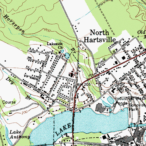 Topographic Map of North Hartsville Elementary School, SC