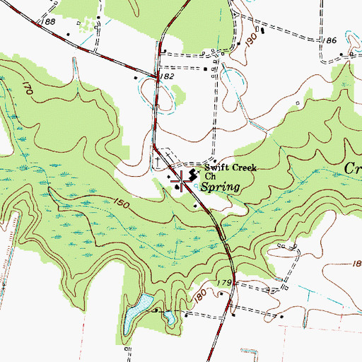 Topographic Map of Swift Creek School (historical), SC