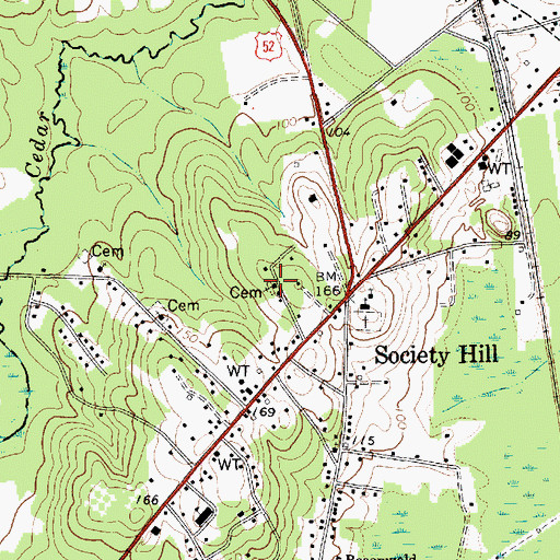 Topographic Map of Trinity Episcopal Church, SC