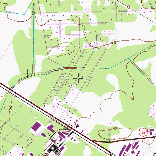 Topographic Map of Azalea Estates, SC