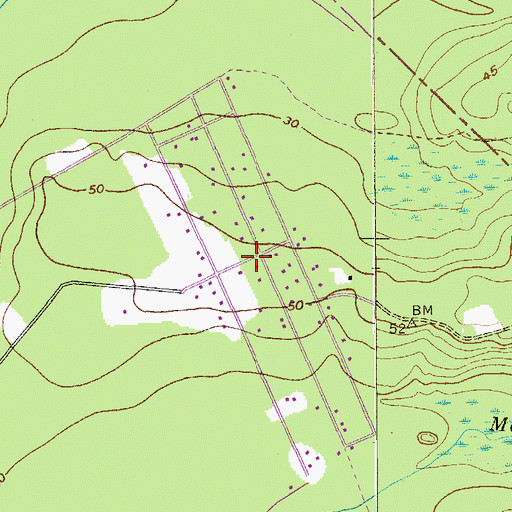 Topographic Map of Old Fort Estates, SC