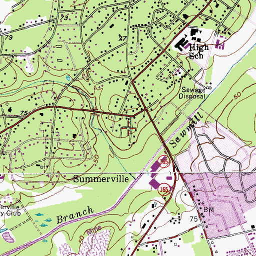Topographic Map of Rosehill, SC