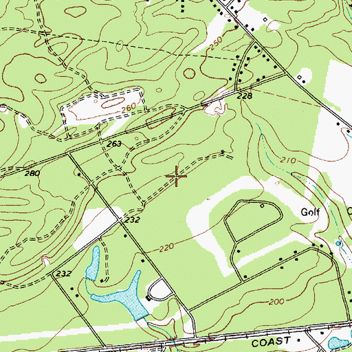 Topographic Map of Woodbridge, SC