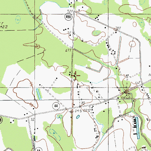 Topographic Map of Allen Church, SC