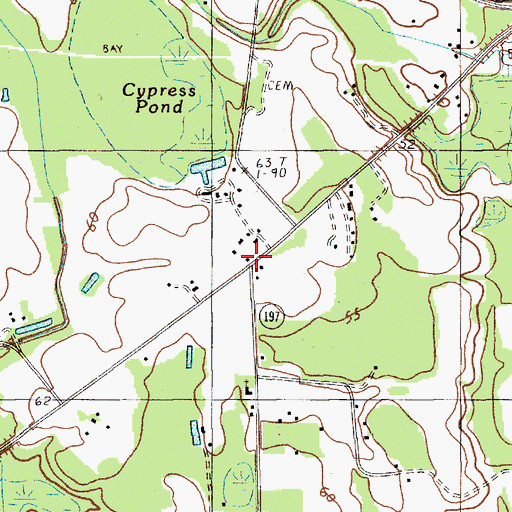 Topographic Map of Belsers Crossroads, SC