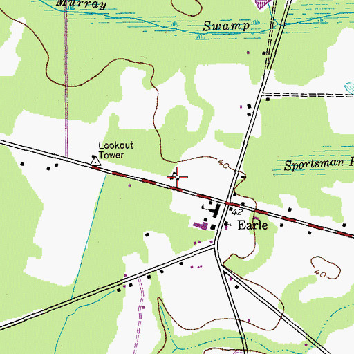 Topographic Map of Earle School (historical), SC