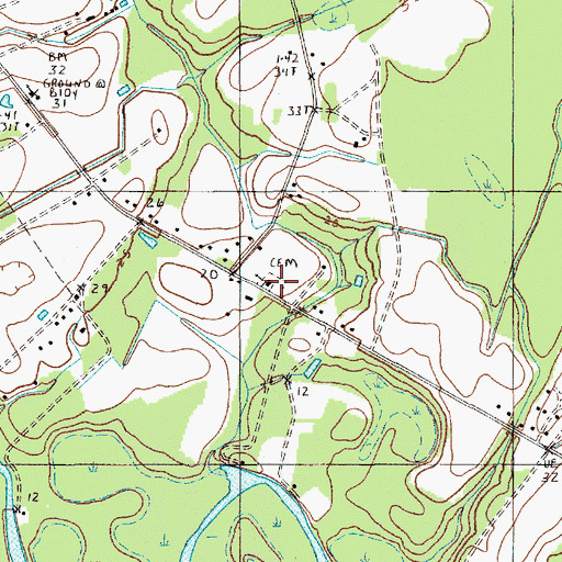 Topographic Map of Elim Cemetery, SC