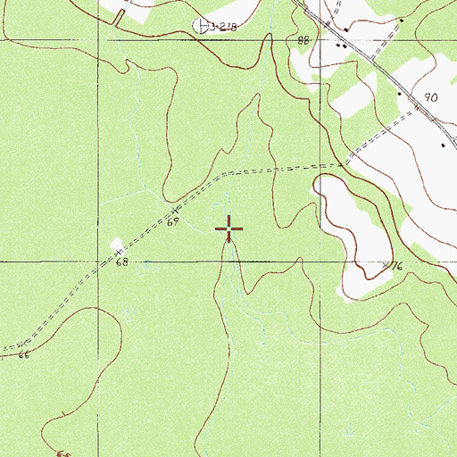 Topographic Map of Savannah Branch, SC