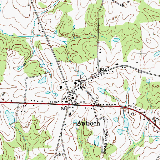 Topographic Map of Antioch School (historical), SC