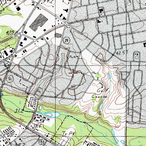 Topographic Map of Country Club Estates, SC