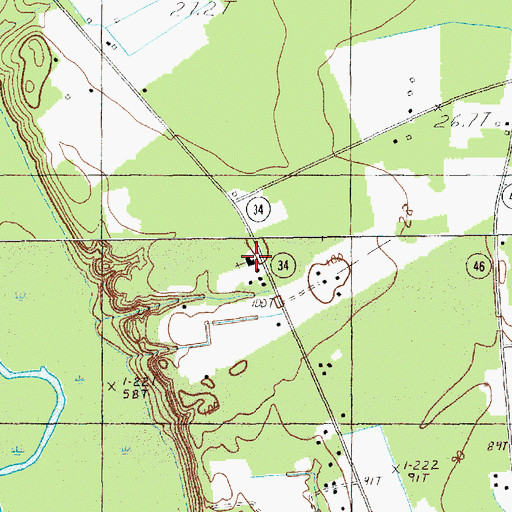 Topographic Map of Mount Rona Baptist Church, SC