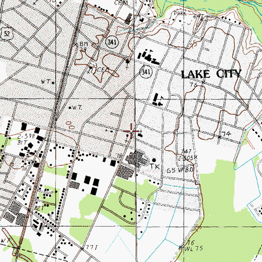 Topographic Map of Netties Church, SC