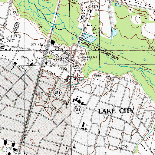 Topographic Map of Pentecostal Holiness Church, SC