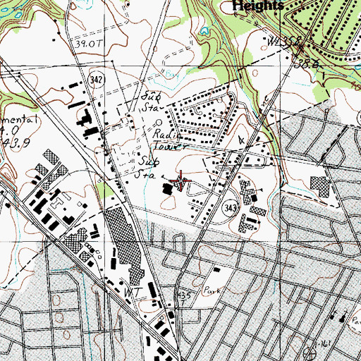 Topographic Map of Williams Middle School, SC