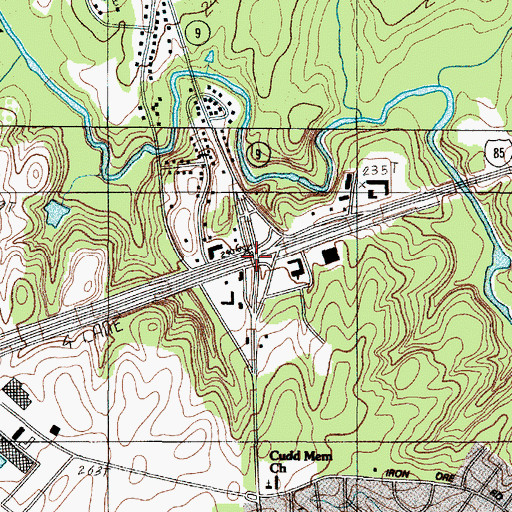 Topographic Map of Interchange 75, SC