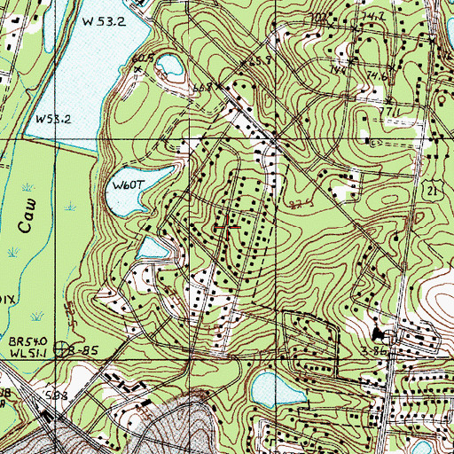 Topographic Map of Highland, SC