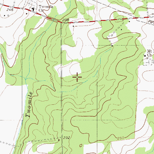 Topographic Map of Mount Zion School (historical), SC