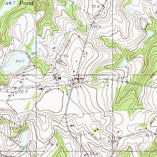 Topographic Map of Pine Hill Churh, SC