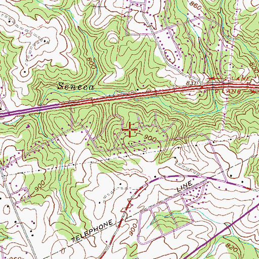 Topographic Map of Brookwood, SC