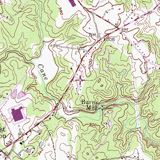 Topographic Map of Colonial Heights, SC