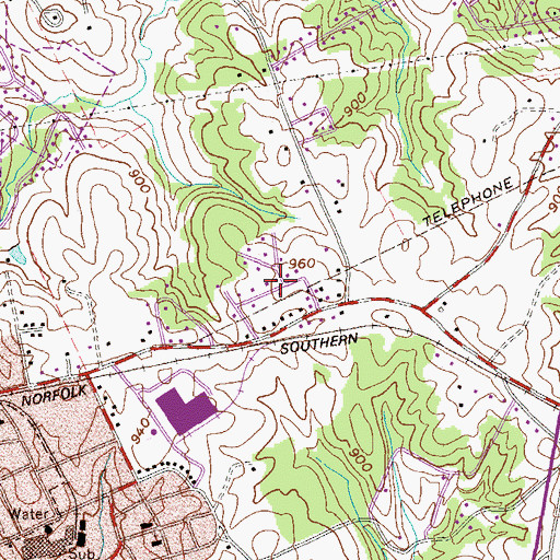 Topographic Map of Doris Heights, SC