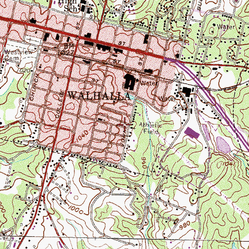Topographic Map of Victor Monaghan School (historical), SC