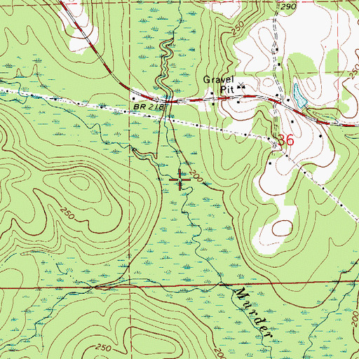 Topographic Map of Otter Creek, AL