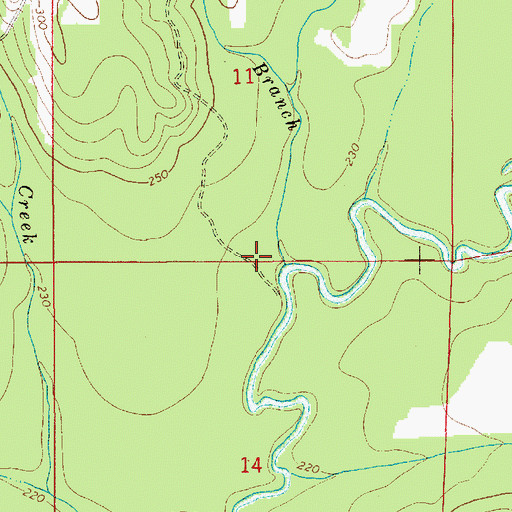 Topographic Map of Owen Branch, AL